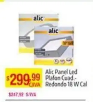 Medamax Alic Panel Led Plafon Cuad-Redondo 18 W Cal oferta