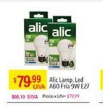 Medamax Alic Lamp, Led A60 Fria 9W E27 oferta