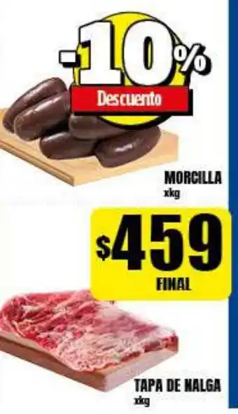 Supermayorista Vital Morcilla xkg/Tapa de Nalga xkg oferta