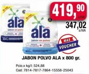 Maxiconsumo JABON POLVO ALA x 800 gr. oferta
