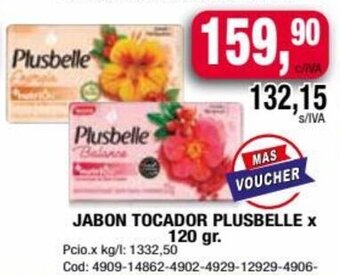 Maxiconsumo JABON TOCADOR PLUSBELLE X 120 gr. oferta