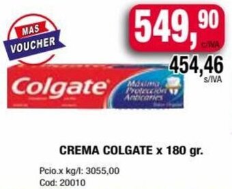 Maxiconsumo CREMA COLGATE x 180 gr. oferta