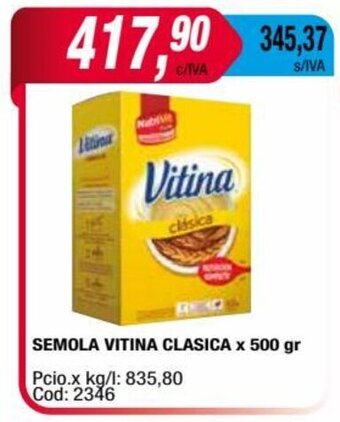 Maxiconsumo SEMOLA VITINA CLASICA x 500 gr. oferta