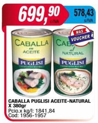 Maxiconsumo CABALLA PUGLISI ACEITE-NATURAL X 380gr oferta