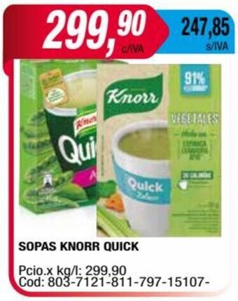 Maxiconsumo SOPAS KNORR QUICK oferta