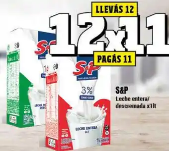 Supermayorista Vital S&P Leche entera/descremada x1lt oferta