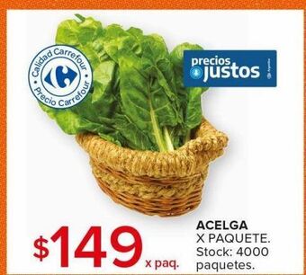 Carrefour Maxi Acelga x paquete oferta