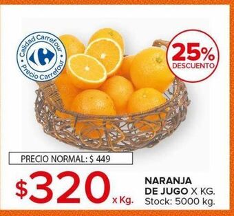 Carrefour Maxi Naranja de jugo x kg oferta