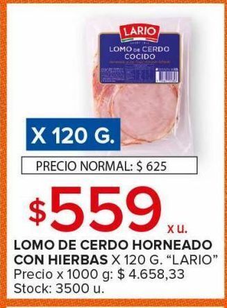 Carrefour Maxi Lomo de cerdo horneado con hierbas lario x 120g oferta