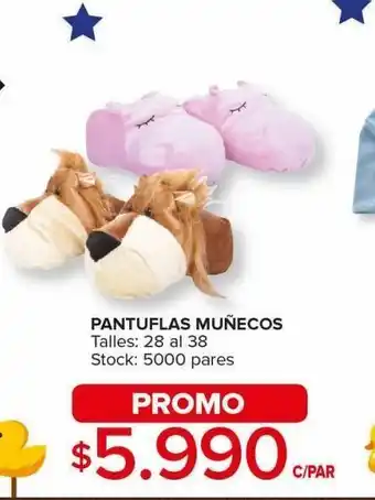 Carrefour Maxi Pantuflas muñecos tex oferta