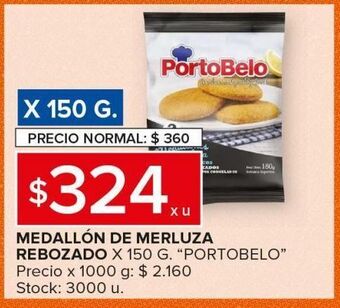 Carrefour Maxi Medallón de merluza rebozado portobelo x 150g oferta