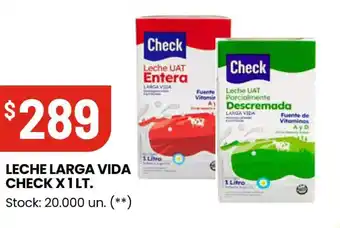 Changomas LECHE LARGA VIDA CHECK X 1LT. oferta