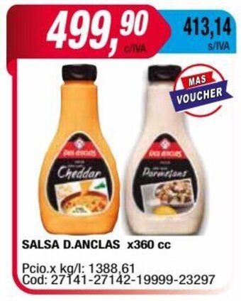 Maxiconsumo SALSA D.ANCLAS x360 cc oferta