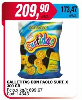 Maxiconsumo GALLETITAS DON PAOLO SURT. X 300 GR oferta