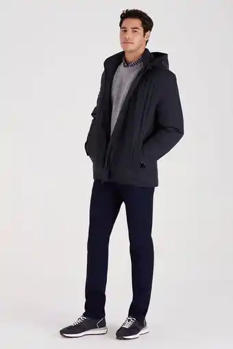 Macowens Campera microfibra clásica azul marino oferta