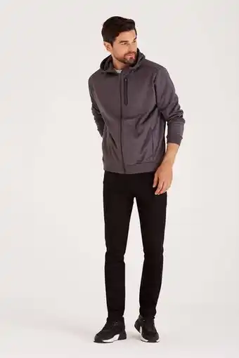 Macowens Campera deportiva lisa gris oferta