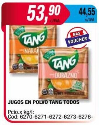 Maxiconsumo JUGOS EN POLVO TANG TODOS oferta