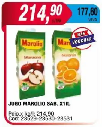 Maxiconsumo JUGO MAROLIO SAB. X1It. oferta