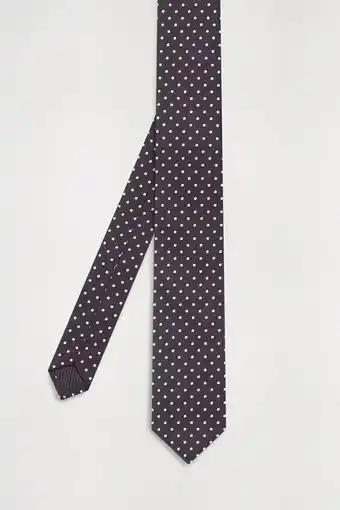 Macowens Corbata fantasía pintitas negra oferta