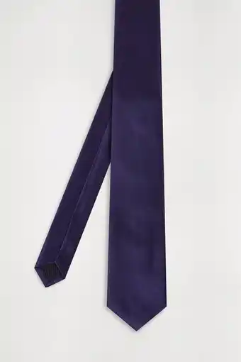 Macowens Corbata jackard lisa azul marino oferta