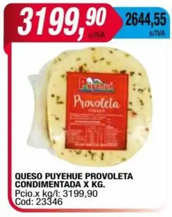 Maxiconsumo QUESO PUYEHUE PROVOLETA CONDIMENTADA X KG. oferta