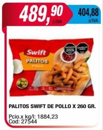 Maxiconsumo PALITOS SWIFT DE POLLO X 260 GR. oferta