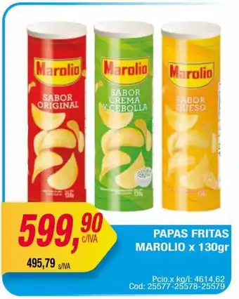 Maxiconsumo PAPAS FRITAS MAROLIO x 130gr oferta