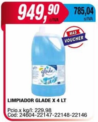 Maxiconsumo LIMPIADOR GLADE X 4 LT oferta