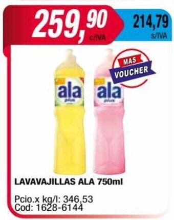 Maxiconsumo LAVAVAJILLAS ALA 750ml oferta