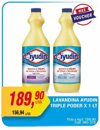 Maxiconsumo LAVANDINA AYUDIN TRIPLE PODER X 1 LT oferta