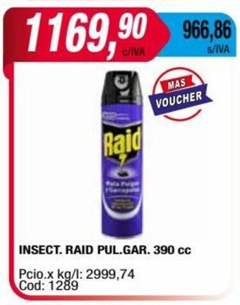 Maxiconsumo INSECT. RAID PUL. GAR. 390 cc oferta