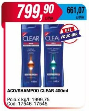 Maxiconsumo ACO/SHAMPOO CLEAR 400ml oferta