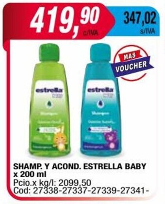 Maxiconsumo SHAMP. Y ACOND. ESTRELLA BABY x 200 ml oferta