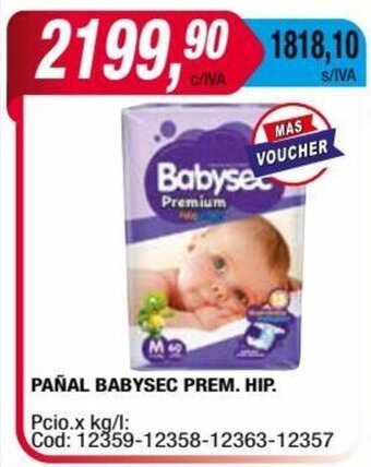 Maxiconsumo PAÑAL BABYSEC PREM. HIP. oferta
