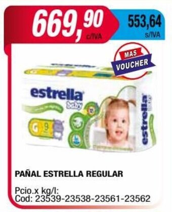 Maxiconsumo PAÑAL ESTRELLA REGULAR oferta