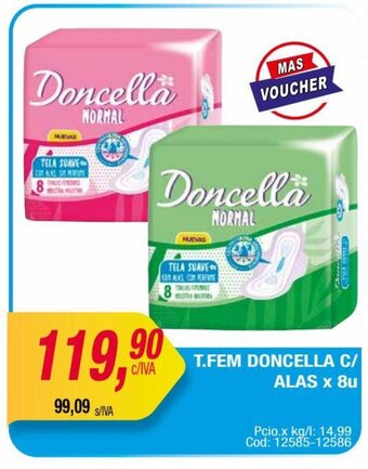 Maxiconsumo T.FEM DONCELLA C/ ALAS x 8u oferta