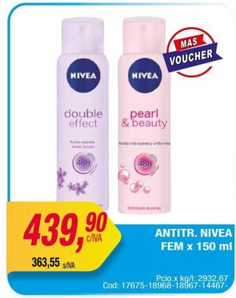 Maxiconsumo ANTITR. NIVEA FEM x 150 ml oferta