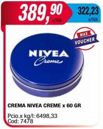 Maxiconsumo CREMA NIVEA CREME x 60 GR oferta
