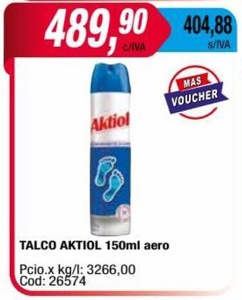 Maxiconsumo TALCO AKTIOL 150ml aero oferta
