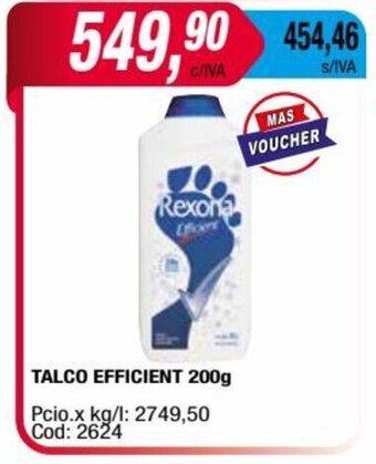 Maxiconsumo TALCO EFFICIENT 200g oferta