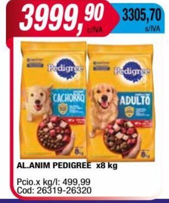 Maxiconsumo AL. ANIM PEDIGREE x8 kg oferta