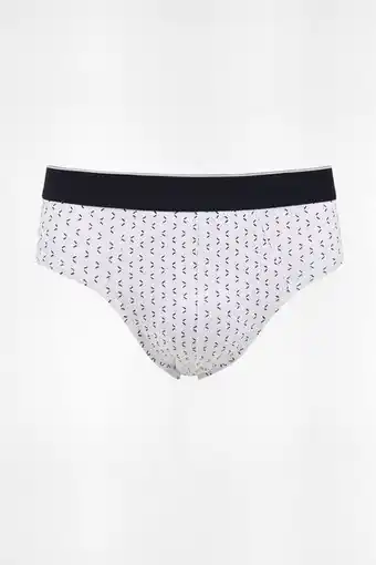 Macowens Slip de algodón estampado blanco oferta