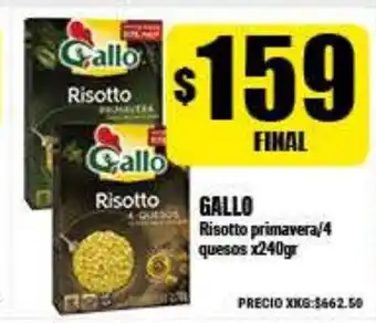 Supermayorista Vital Gallo Risotto primavera/4 quesos x240gr oferta
