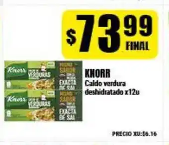 Supermayorista Vital Knorr Clado verdura deshidratado x 12u oferta