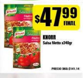 Supermayorista Vital Knorr Salsa filetto x340gr oferta