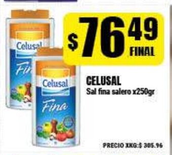 Supermayorista Vital Celusal Sal fina salero x250gr oferta