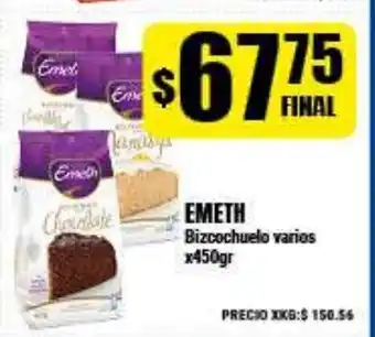Supermayorista Vital Emeth Bizcochuelo varios x450gr oferta