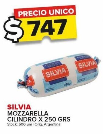 Carrefour Maxi Mozzarella silvia cilindro 250g oferta