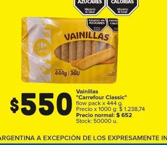 Carrefour Maxi Vainillas carrefour x 444g oferta