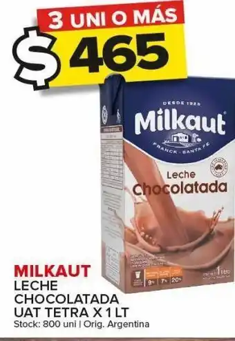 Carrefour Maxi Leche chocolatada milkaut uat tetra x 1lt oferta